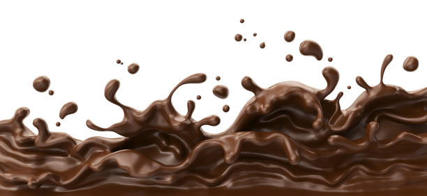 istock wave of Chocolate or Cocoa splash. 1217339992