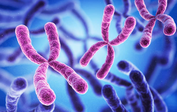istock X Chromosome, Medicine. Medical science and biotechnology background. 1217340003