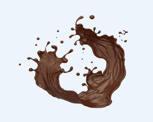 istock Chocolate Milk splash in shape of spiral. 1217340383