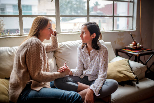 istock Mother and daughter having a talk. 1217346014