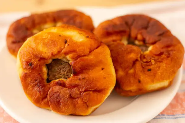 Photo of Meat pies . The traditional Kazakh, Tatar and Bashkir food - belyashi.