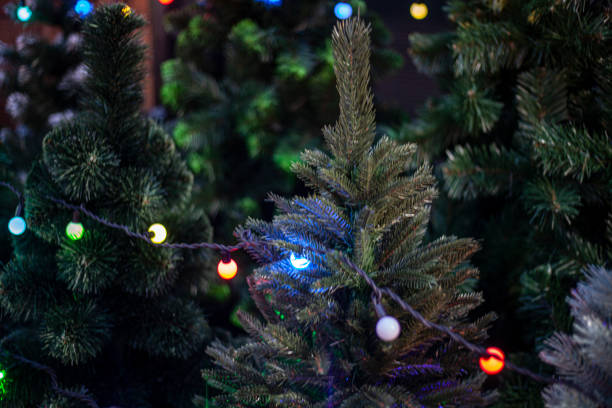 istock Garlands on the Christmas tree. 1217347739