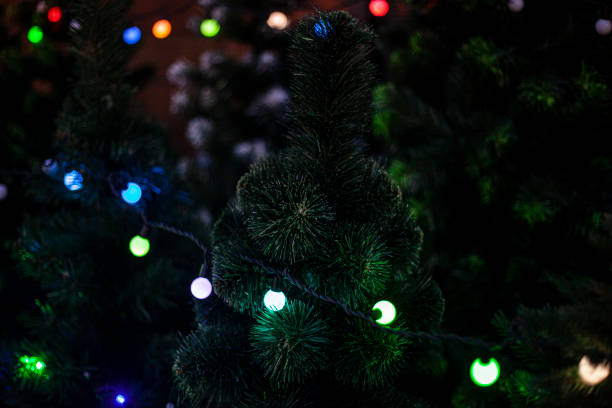 istock Garlands on the Christmas tree. 1217347750