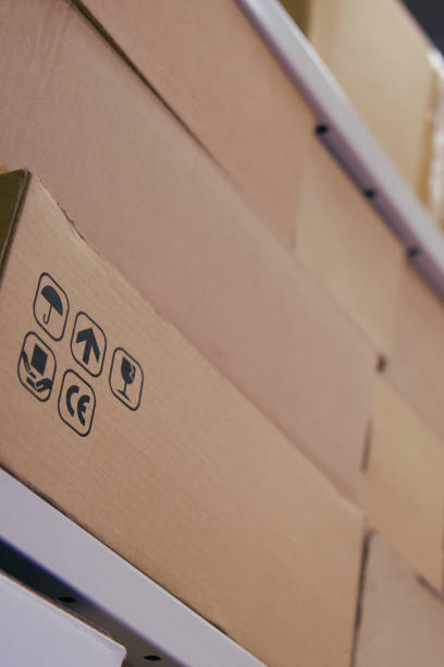 istock Boxes with goods are on storage racks due to the coronavirus epidemic 1217348148