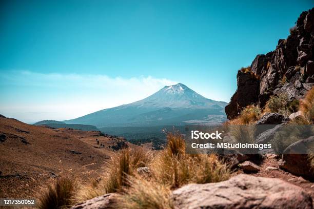 Volcano Popcatepetl Stock Photo - Download Image Now - Popocatepetl Volcano, Volcano, Mexico