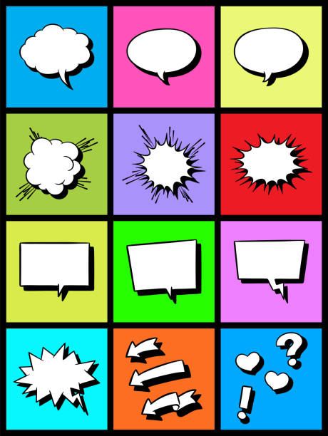 Blank empty speech bubbles Speech bubbles for chating comic book layout stock illustrations