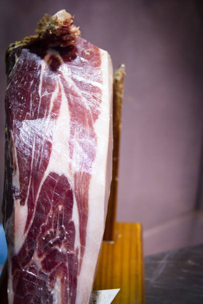 istock Spanish acornfed Iberico ham leg. No people 1217354870
