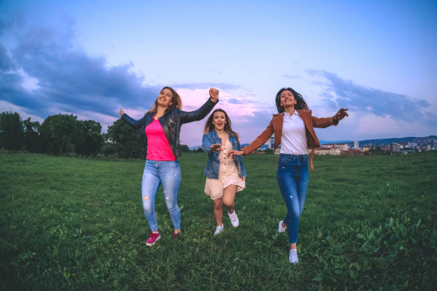 istock Three teenage girls having fun 1217356701