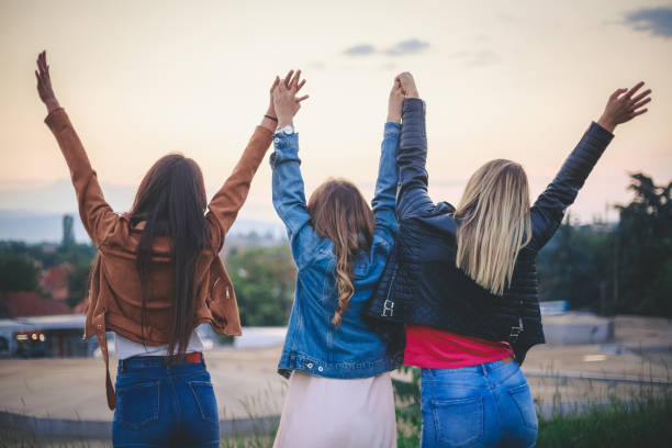 istock Three teenage girls having fun 1217356742