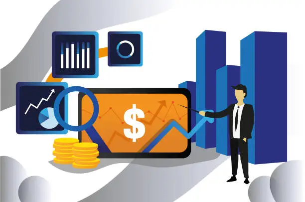 Vector illustration of Financial Analysis Illustration