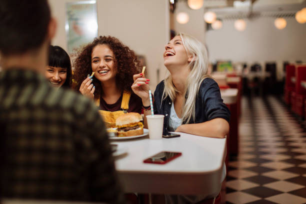 istock Sharing food and jokes 1217358295