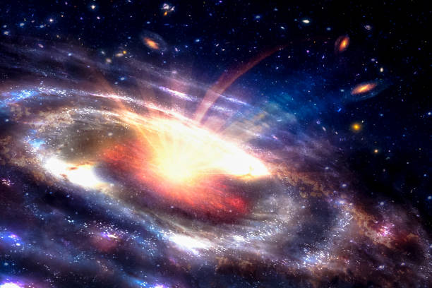 istock Collage on space, science. Fantastic black hole  in outer space. Elements of this image furnished by NASA. 1217358360