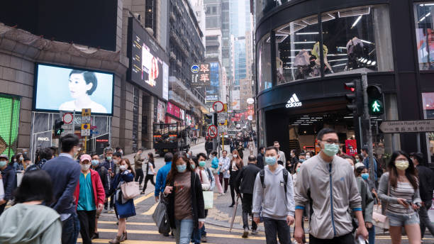Hong Kong street view stock photo