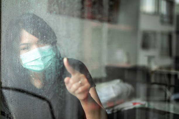 istock woman in isolation at home for virus outbreak or hypochondria 1217362127