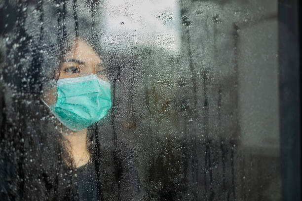 istock woman in isolation at home for virus outbreak or hypochondria 1217362142