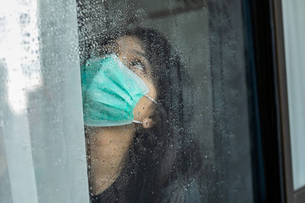 istock woman in isolation at home for virus outbreak or hypochondria 1217362751