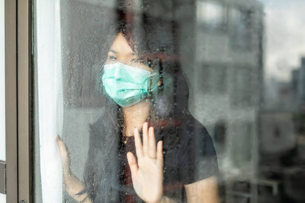 istock woman in isolation at home for virus outbreak or hypochondria 1217362896