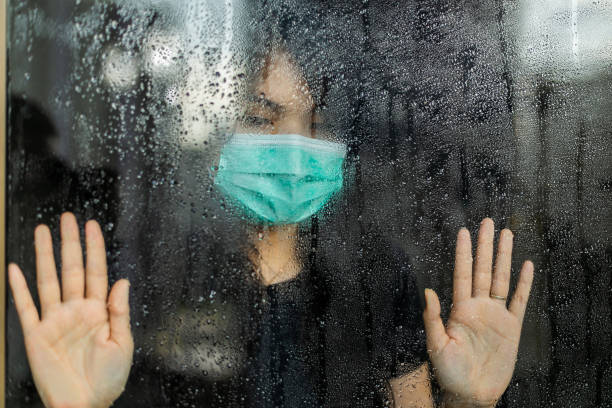istock woman in isolation at home for virus outbreak or hypochondria 1217363131