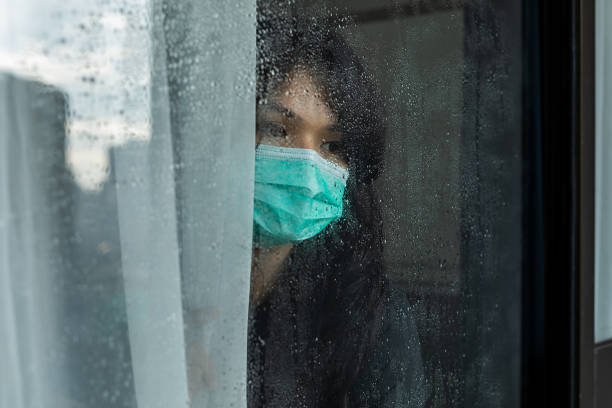 istock woman in isolation at home for virus outbreak or hypochondria 1217363137