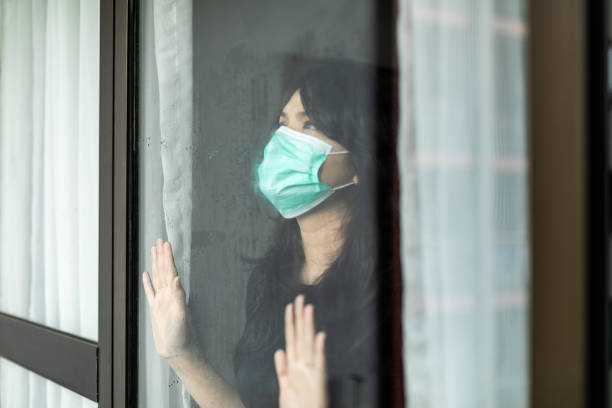 istock woman in isolation at home for virus outbreak or hypochondria 1217363386