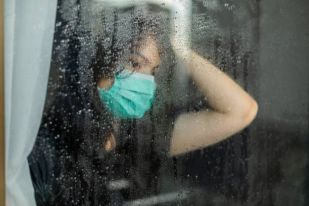 istock woman in isolation at home for virus outbreak or hypochondria 1217363389