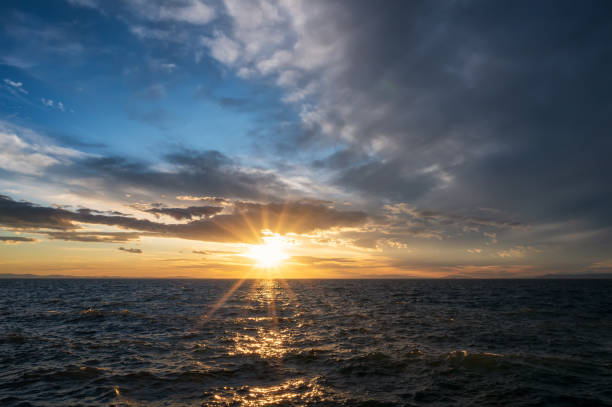istock Sunset above the Aegean sea 1217364222