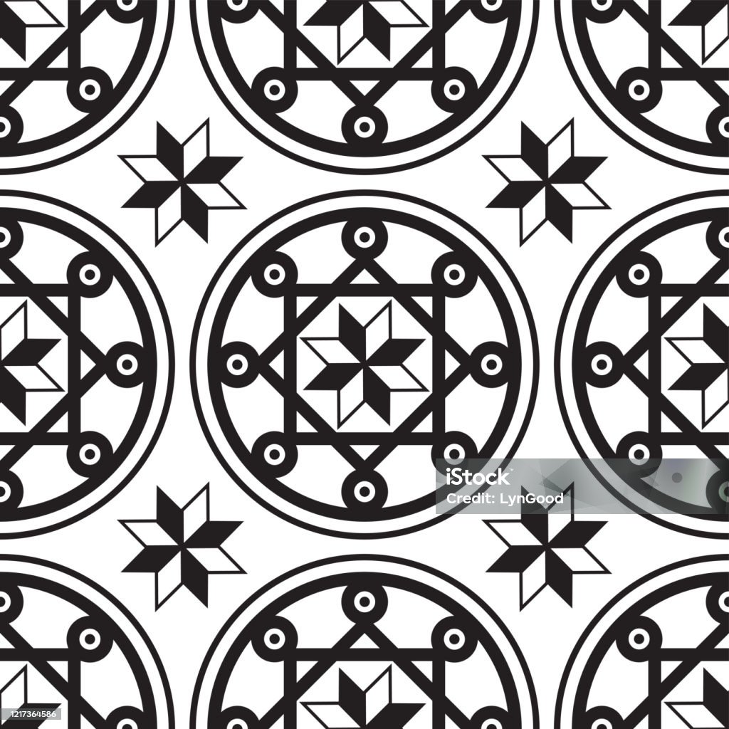 Circular Pattern Using Square Seamless Geometric Square And Circle Pattern Stock Illustration ...