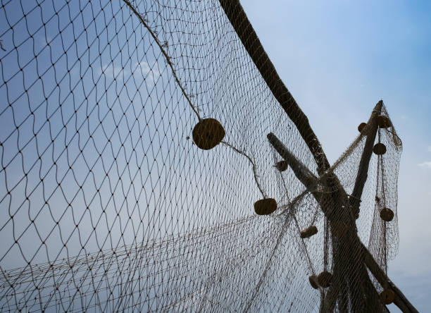 istock Background image of a fishing net 1217365197