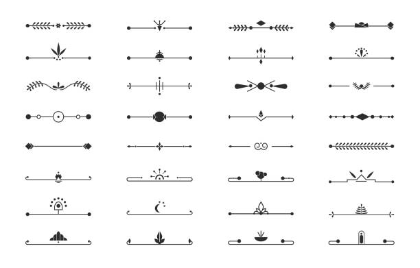 illustrazioni stock, clip art, cartoni animati e icone di tendenza di testo della pagina vettoriale art déco del bordo del bordo del divisore - rompere