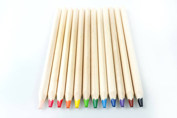istock Color pencils for drawing isolated on white background. 1217372538