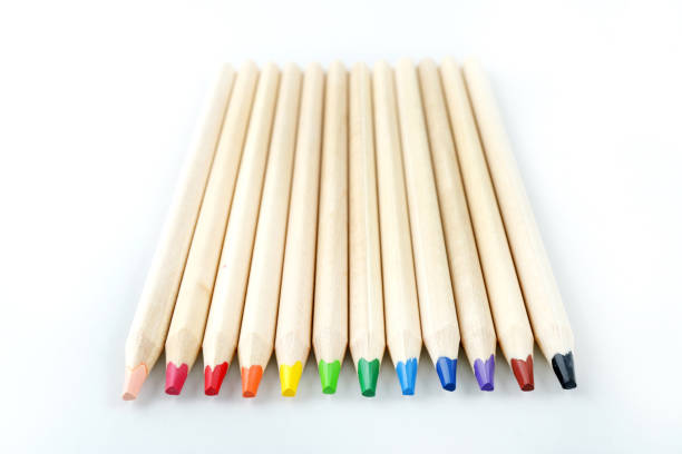 istock Color pencils for drawing isolated on white background. 1217372564