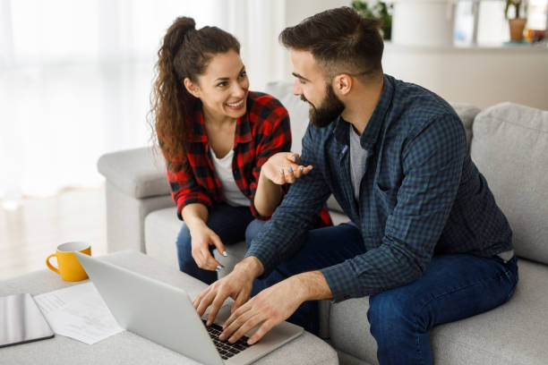 istock Working on the monthly budget 1217378238