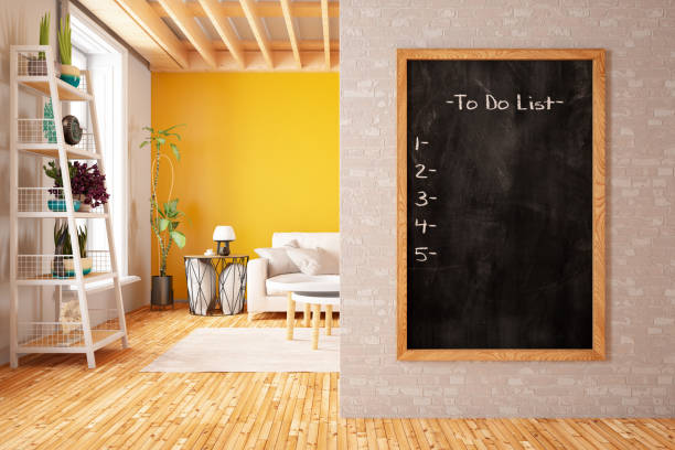 istock To Do List on the Wall with Cozy Interior 1217384638