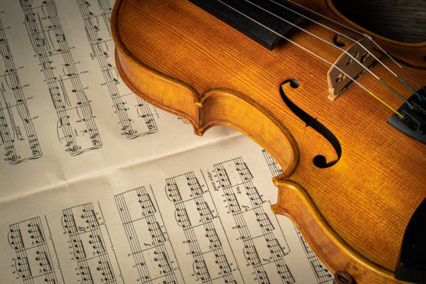Close up of a violin