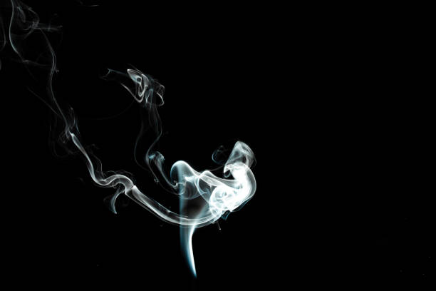 This is smoke photographed in the studio with copy space and effect background