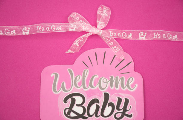 istock Greeting card for baby birth. 1217386581