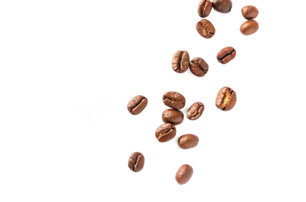 istock Coffee beans. Isolated on a white background. 1217389649