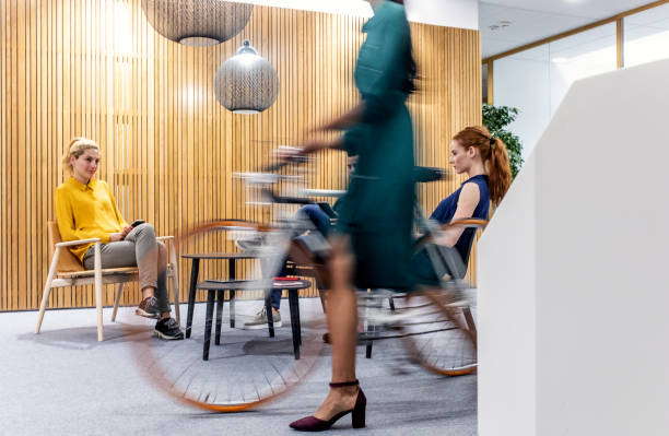 istock Business people sitting in the lobby 1217389909