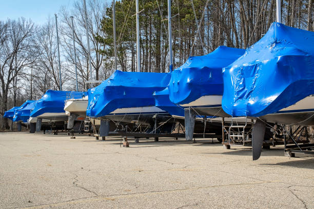 istock boats in storage with blue shrink wrap 1217389969