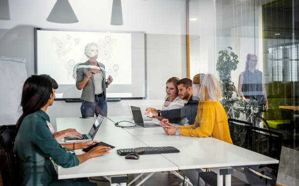 istock Business people at a board meeting 1217392511
