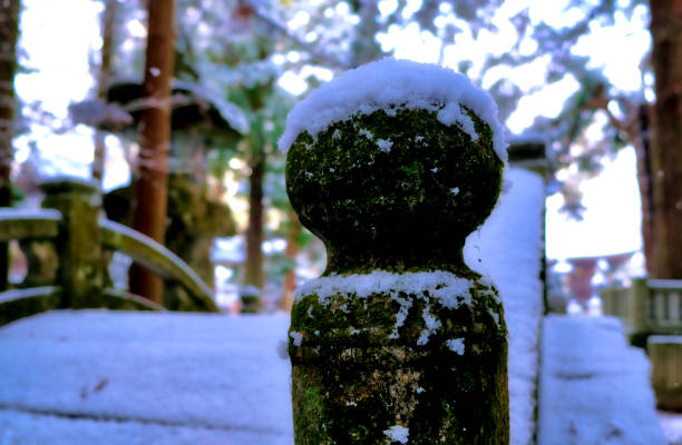 istock Snowing of bridge rail 1217395967