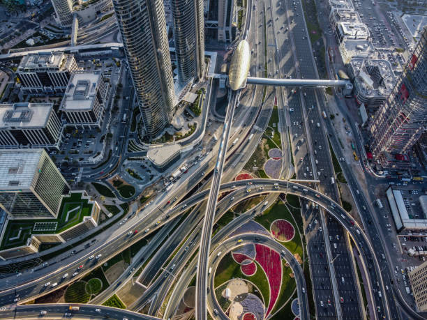 istock Drone Point View of Road Intersection 1217397817