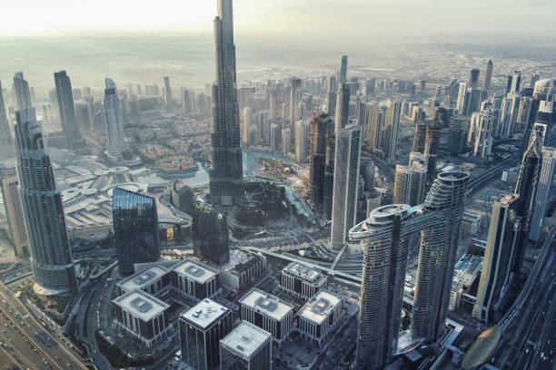 istock Drone Point View of Dubai Skyline 1217398038