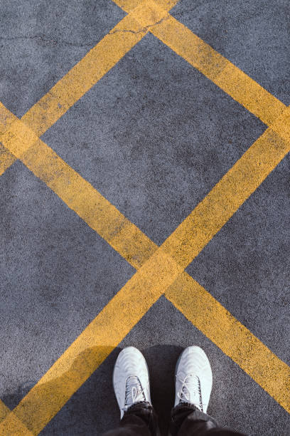 istock POV No Parking Yellow Cross Zone 1217399011