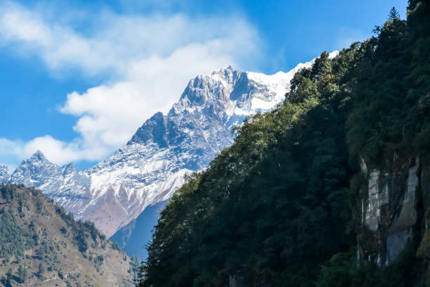 istock Ghermu - A distant view on snow caped Himalayas 1217413937