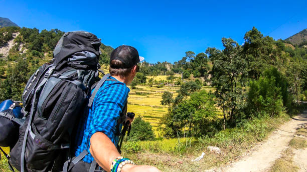 istock Ghermu - A man hiking in Himalayas 1217414005