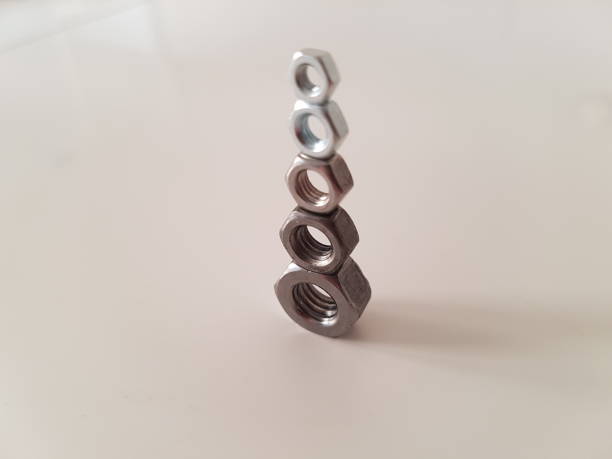 istock Nuts of different sizes standing on top of each other 1217415211