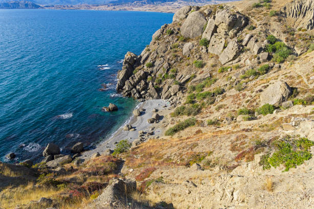 istock Beautiful bay on a rocky shore. Crimea. 1217415460