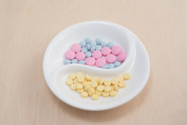 istock plate with colored pills against poisoning 1217416767