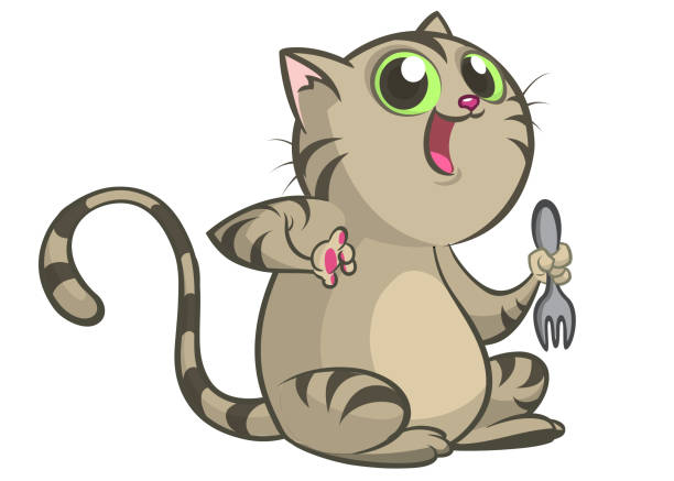 Cute And Funny Cartoon Cat Vector Illustration Stock Illustration -  Download Image Now - Domestic Cat, Cute, Laughing - iStock
